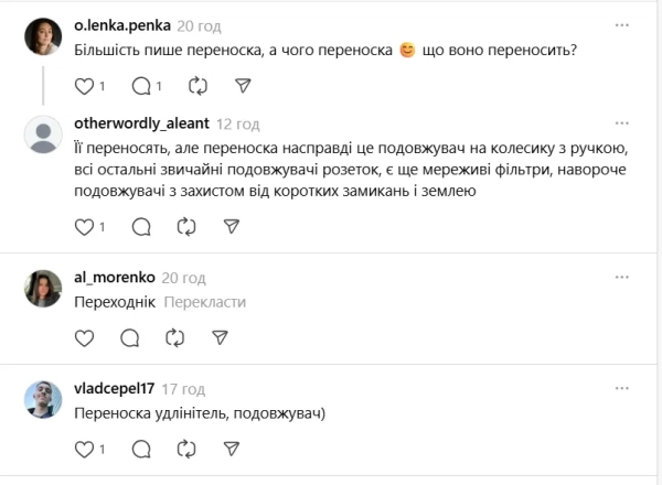 podovzhuvach ukrayinskoju jak pravilno nazvati cej element 53a9186 - Як коректно іменувати подовжувач українською?