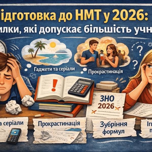 Підготовка до НМТ у 2026: помилки, які допускає більшість учнів